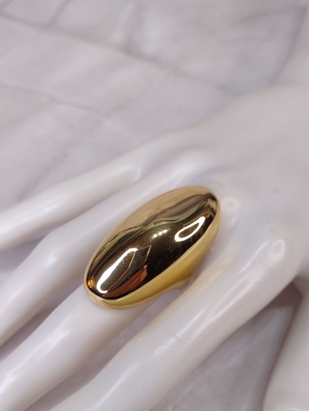 Alexis Bittar Polished Gold Oval Dome Ring